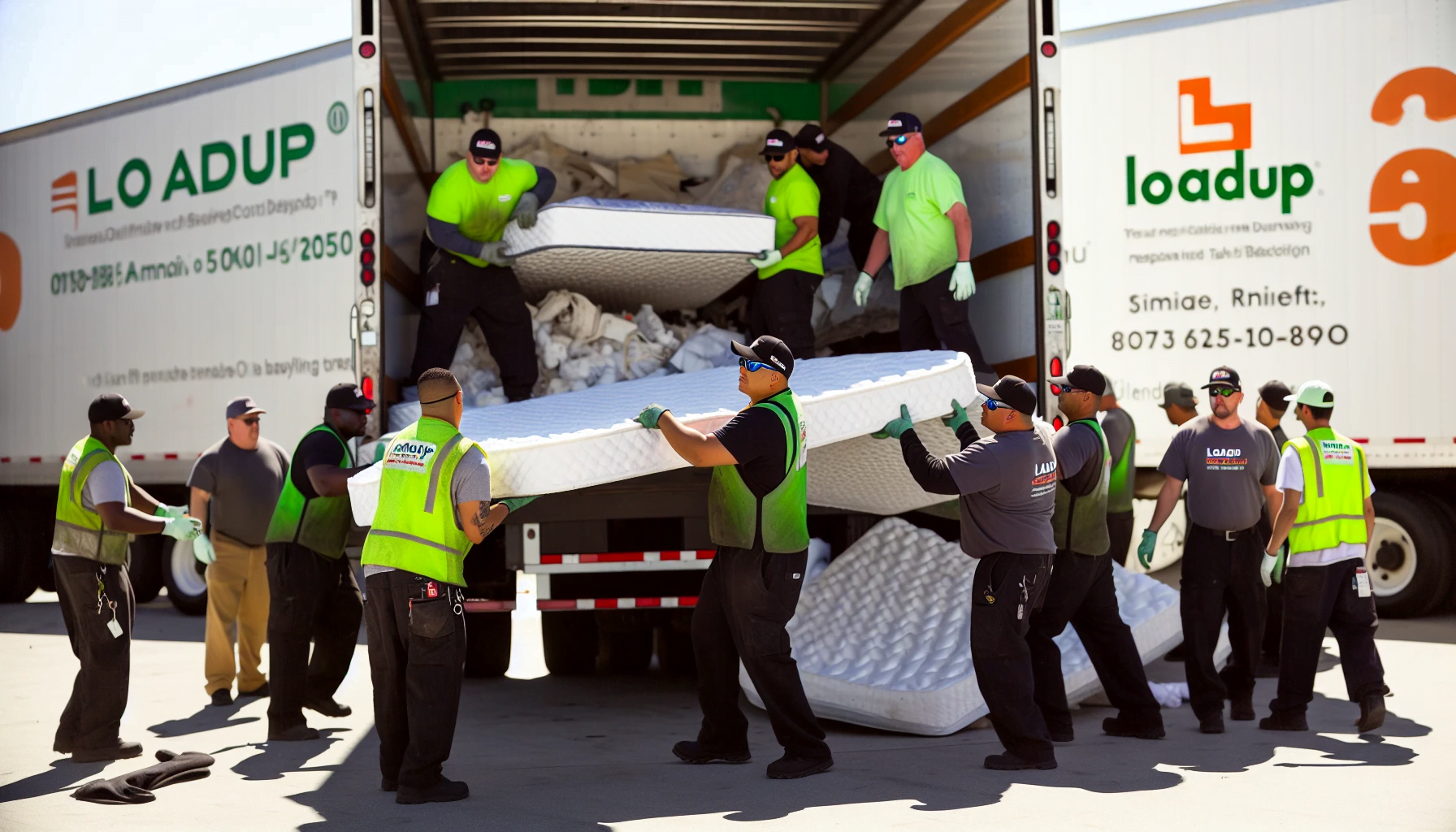 Professional junk removal service for foam mattress toppers