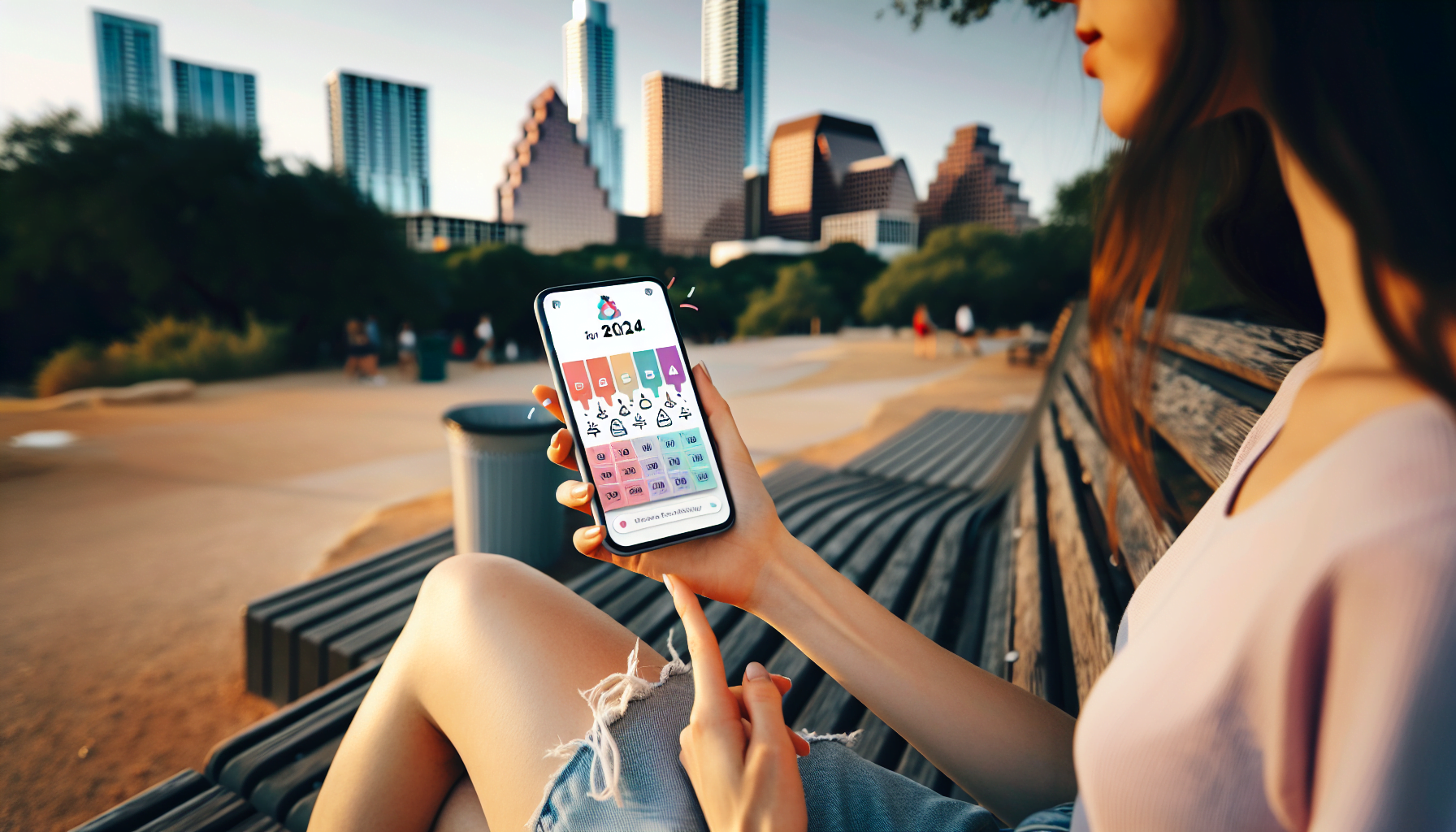 City of Austin Bulk Pickup Calendar 2024 displayed on a smartphone