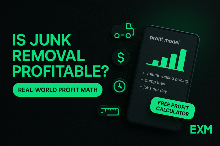 is junk removal profitable? (simple math)