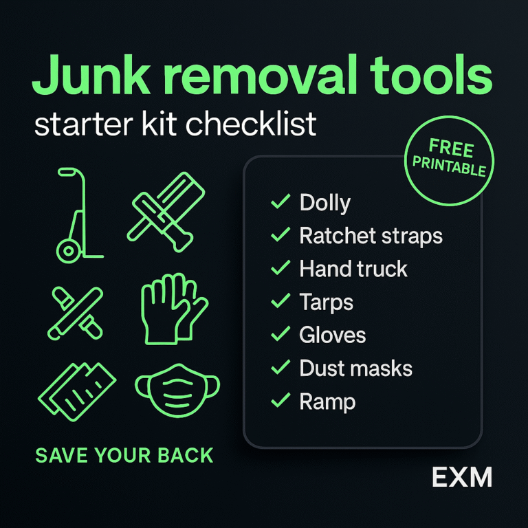 Junk removal tools: simple starter list