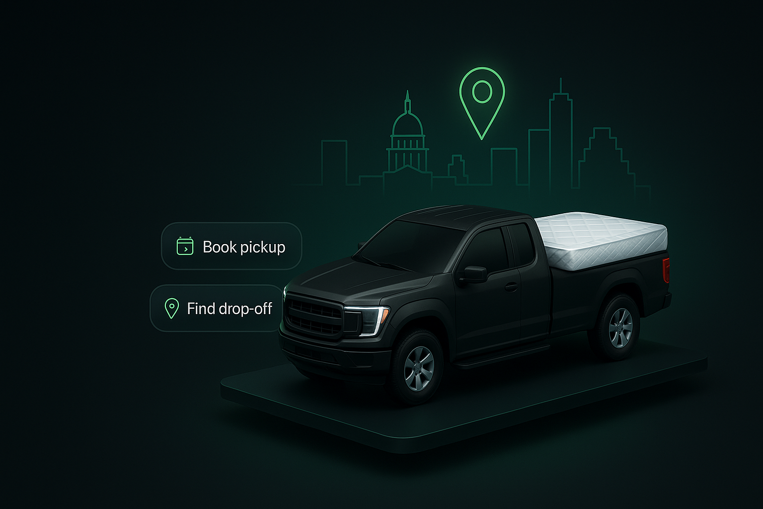Visual roadmap: compare mattress pickup and drop-off in Austin